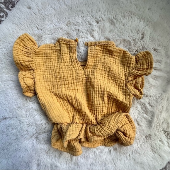 7‎ For All Mankind Muslin Gauze Mustard Top 18 months - Picture 4 of 6